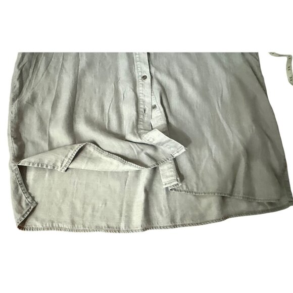 Jane + Delancey Womens Gray Button-Up Shirt XL With Roll-Tab Sleeves - Picture 5 of 16